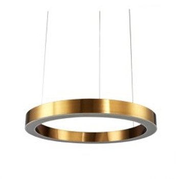 Lampa wisząca CIRCLE 40 ledowy ring mosiądz szczotkowany 40 cm