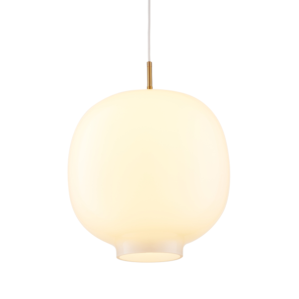 Lampa wisząca BONI biała kula 25 cm