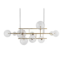 Lampa wisząca CHARM złota ze szklanymi kulami 200 cm 