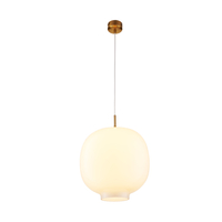 Lampa wisząca BONI biała kula 25 cm
