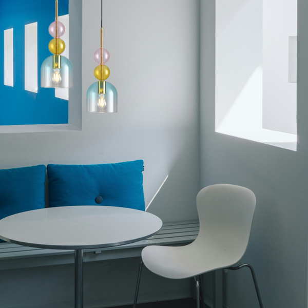 Lampa wisząca PASTELLO wielokolorowa 15 cm szklane klosze Step into Design