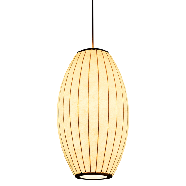 Lampa wisząca SILK BARREL biała 60  owalna cm Step into Design