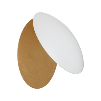 Kinkiet LED ECLIPSE - okrągły 20 cm, biało-złoty