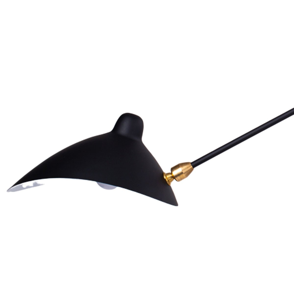 Stylowa lampa podłogowa CRANE-1F - elegancka, minimalistyczna, czarna, 160 cm