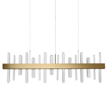 Lampa wisząca LED ARCTIC - złota kryształowa listwa 100