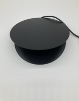 Nowoczesna lampa wisząca PILLS S - czarna z płaskim kloszem 23 cm