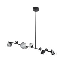 Lampa wisząca LED CONE - czarna listwa sufitowa 130 cm