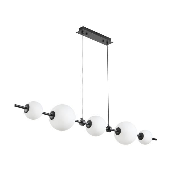 Lampa wisząca LED MILA 140 cm - nowoczesne białe kule szklane
