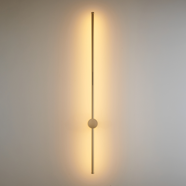 SPARO LED 100 cm - nowoczesny, długi kinkiet w złotym połysku