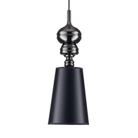 Lampa wisząca QUEEN-1 czarna 18 cm - styl glamour do nowoczesnych wnętrz