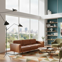 Stylowa lampa podłogowa CRANE-3F - elegancka, minimalistyczna, czarna, 210 cm