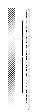 Lampa ścienna SYMMETRY czarna 160 cm