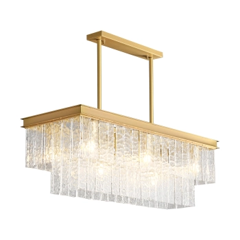 Lampa wisząca ICELAND złoto kryształowy żyrandol 100 cm