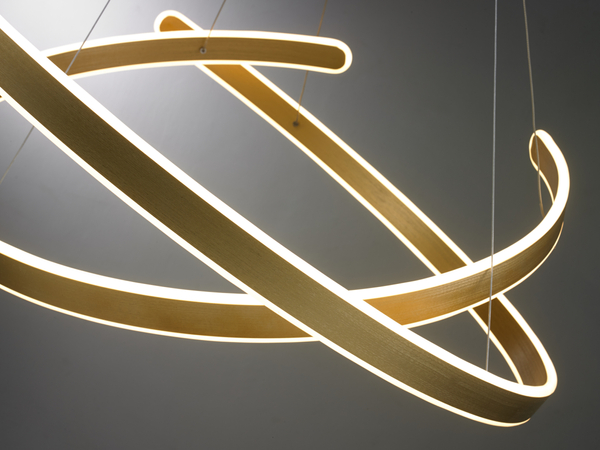 Lampa wisząca podwójny ring pierścień okrągła ledowa SKY 40+60 cm