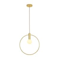 Lampa wisząca Bella 40 - nowoczesna, złota lampa w cienkiej ramie, 40cm