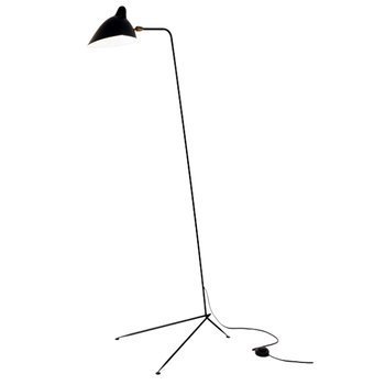 Stylowa lampa podłogowa CRANE-1F - elegancka, minimalistyczna, czarna, 160 cm