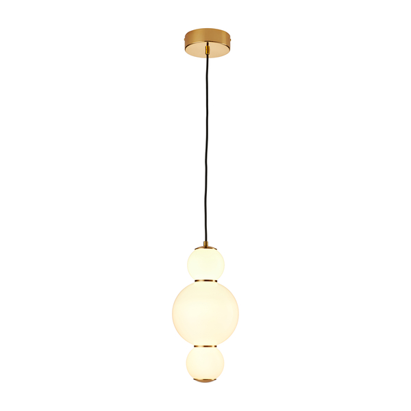 Nowoczesna lampa wisząca BOMBINA - białe kule do salonu