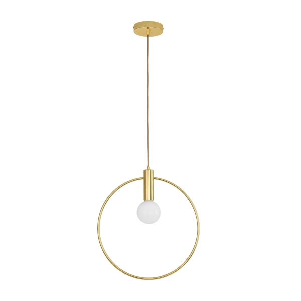 Lampa wisząca Bella 40 - nowoczesna, złota lampa w cienkiej ramie, 40cm