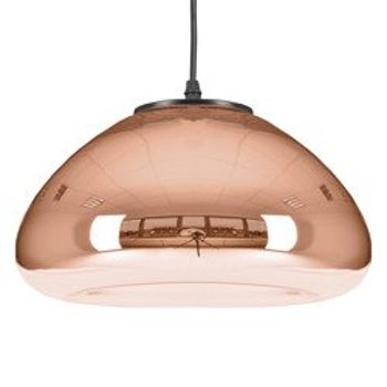 Lampa wisząca miedziana szklana lustrzana różowe złoto VICTORY GLOW M 30 cm