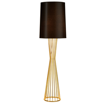 Lampa podłogowa FILO-1 - elegancka czarno-złota do salonu