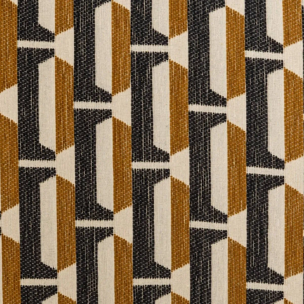 Fotel Chiara - Brązowy Fotel z podłokietnikami, Wzór Geometryczny do Salonu