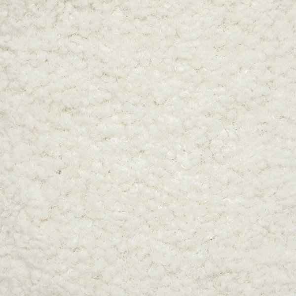 Pufa okrągła stołek INUIT biały baranek bouclette 40*35 cm