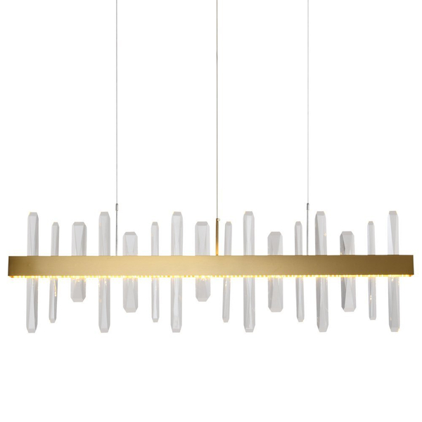 Lampa wisząca LED ARCTIC - złota kryształowa listwa 100