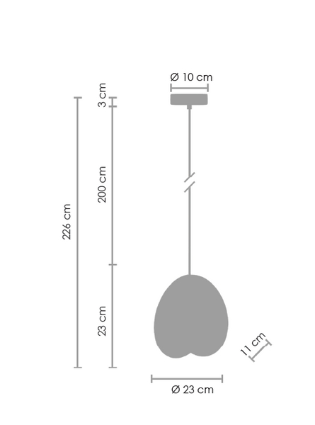 Lampa wisząca czarna płaski klosz 23 cm