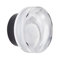 Kinkiet ledowy okrągły transparentny czarny retro CARMELLO 13,5 cm