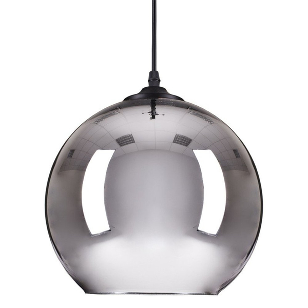 Lampa wisząca srebrna kula połysk lustrzana chrom MIRROR GLOW L 40 cm