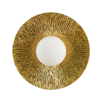Kinkiet ścienny SUN M - złota lampa 35 cm, elegancki design