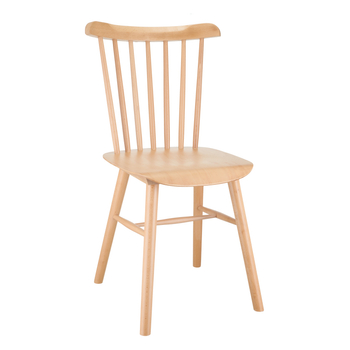 Krzesło STICK drewniane naturalne z oparciem szczebelkowym