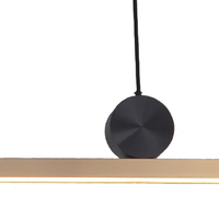 Lampa wisząca BOOGIE ledowy złoto czarna listwa 88 cm