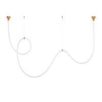 Lampa wisząca wąż LED złoto-biała 400 cm  - SNAKE