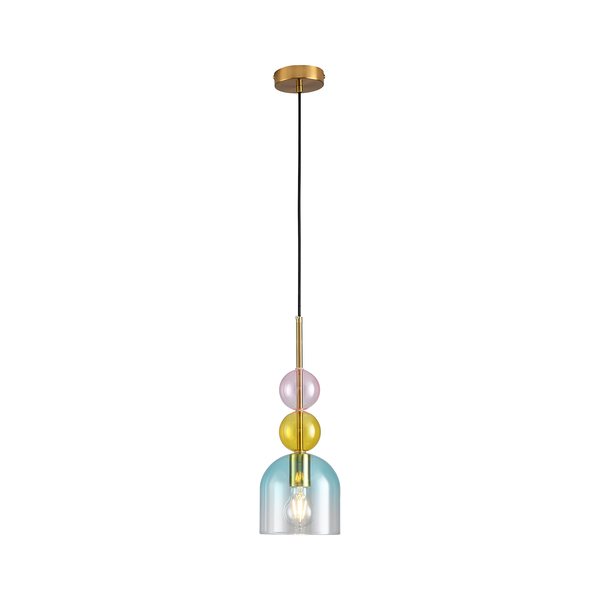 Lampa wisząca PASTELLO wielokolorowa 15 cm szklane klosze Step into Design