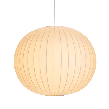 Lampa wisząca okrągła biała kula 50 cm SILK