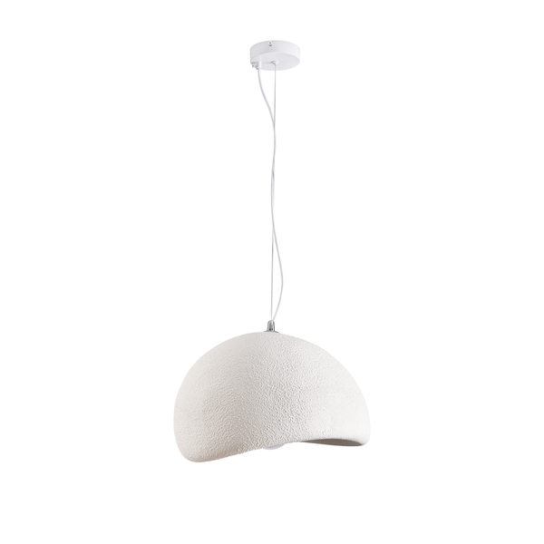 Lampa wisząca STONE biała w kształcie kamienia 40 cm