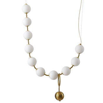 Lampa wisząca CORALLI L korale  biało-złote- nowoczesna lampa do salonu