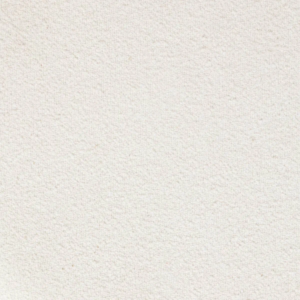 Pufa okrągła taboret BANSA biały baranek bouclette cm