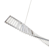 Lampa wisząca TWIST LONG LED podłużna kryształowa chrome luksusowa 120 cm