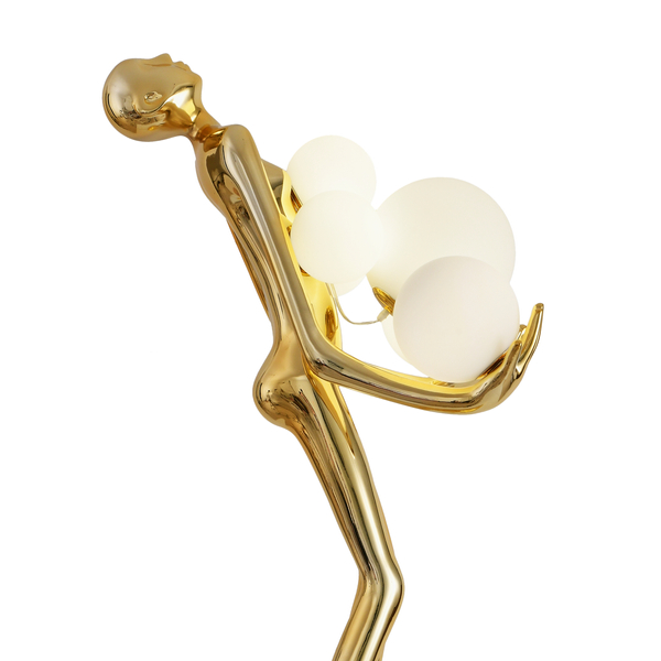 Lampa podłogowa WOMAN GOLD złoty połysk 180 cm