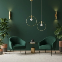 BELLA 40 cm - elegancka, złota, lampa wisząca