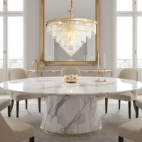 Lampa wisząca kryształowa złota okrągła duża luksusowa SPLENDORE złota 100 cm