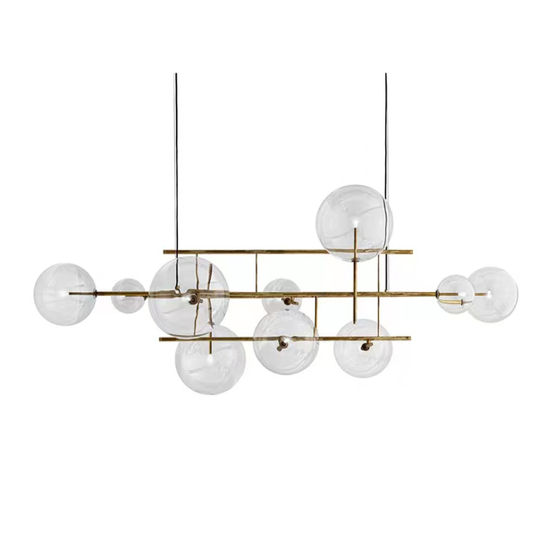 Lampa wisząca CHARM złota ze szklanymi kulami 200 cm 