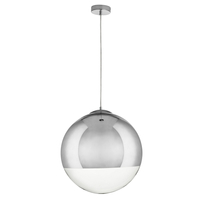 Lampa wisząca FLASH L chrom szklana kula 40 cm Step into Design