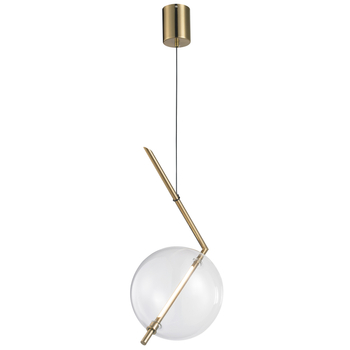 Lampa wisząca kula ledowa designerska złota szklanabańka 48*24 cm AMORE -1