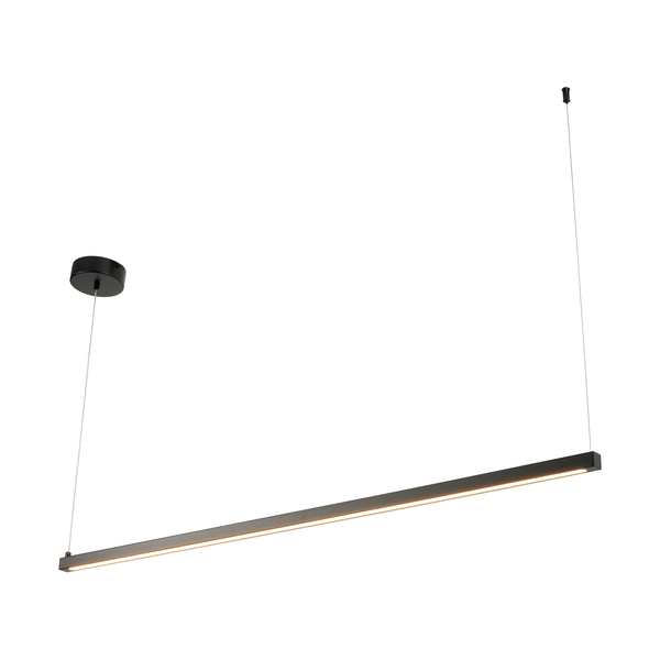 Lampa wisząca BEAM-120 ledowa czarna listwa 120 cm