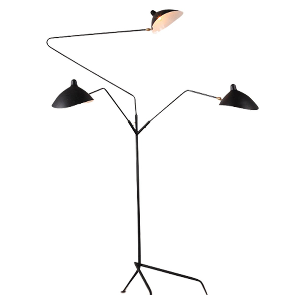 Stylowa lampa podłogowa CRANE-1F - elegancka, minimalistyczna, czarna, 160 cm