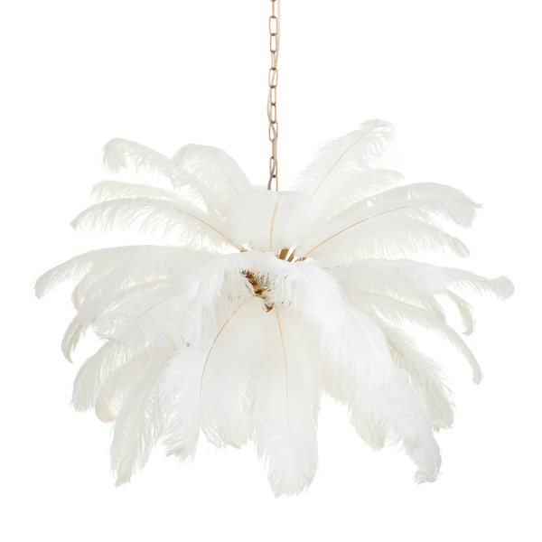 Lampa wisząca EMU pióra białe 100 cm