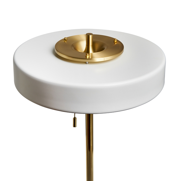 Elegancka lampa podłogowa ARTDECO biała 162 cm do salonu